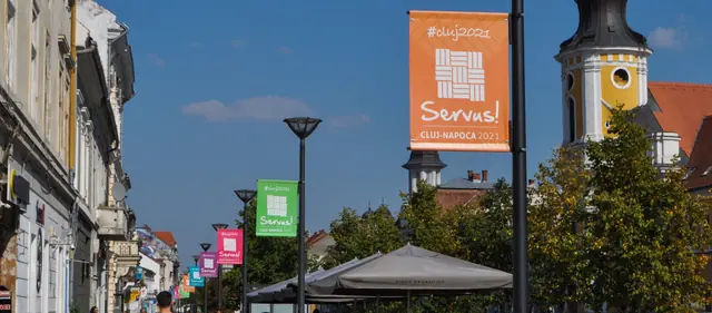 Banner blockout în centrul Clujului